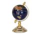Globe bleu 90 mm entièrement incrusté de vraies pierres précieuses (