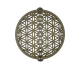 Wooden chakra engraving in flower of life (11cm)