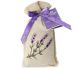 Jute bag with embroidered stitching including Lavender.