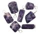 Drilled pendants made of Lepidolite from Canada with drilled silver pin & hanging eye.