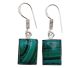 Malachite “silver” free-form earrings in well-set craftsmanship (The shape varies per set of earrings, supplied as an assortment)
