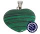 Pendentif coeur en malachite du Zaïre (