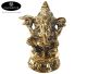 Ganesha aus Bronze, 110 x 75 mm, hergestellt in Indonesien. (wird je nach Verfügbarkeit in Braun/Grün oder Goldbronze geliefert)