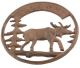 Metal reindeer logo (195 mm) made in Willcox Arizona in USA