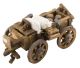 Wooden wagon and open hood (size 165x40 mm)
