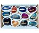 12 Hand-cut Agates XXL with name sticker in a beautiful assortment box.