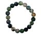 Ball bracelet 10mm made of Moss agate from India.
