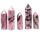 Rhodonite points 5-6 cm in height.