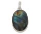 Labaradorite and / or spectrolite very nicely colored hand-set free form pendant.