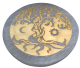 Selenite TREE OF LIFE gold transfer lacquer “energy dish”