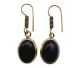 Black Onyx “gold on silver” free-form earrings in well-set craftsmanship (The shape varies per set of earrings, supplied as an assortment)