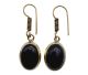 Boucles d'oreilles de forme libre en onyx noir « or sur argent » dans un savoir-faire bien serti (la forme varie selon l'ensemble de boucles d'oreilles, fournies en assortiment)