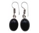 Black Onyx “silver” free-form earrings in well-set craftsmanship (The shape varies per set of earrings, supplied as an assortment)