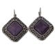 Amethyst earrings from Bolivia in very nice timeless setting.