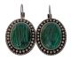 Malachite earrings, 