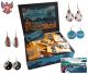 Wooden handmade counter display with various earrings made of shell, gemstone and mother of pearl (10x5 models) In many types.