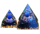 Pyramide d'orgonite avec e.a. planète Lapis Lazuli.