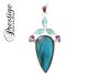 925/000 Silver pendant with various types of gemstone, supplied assorted. (P0265)