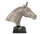 Horse head on pedestal silver bronze from Canada