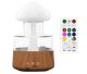 Couleur bois Humidificateur en forme de nuage avec son de goutte d'eau, 450 ml.