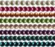 Perles avec âme en verre 12 mm (environ 79 perles) Assortiment de couleurs, livré assorti.