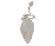 Lemurian ice crystal pendulum with silver pendulum chain from Himalayas in India