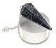 Zebra jasper pendant, classic model with silver chain & real rock crystal ball.