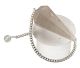 Pendant made of smoky quartz from Brazil, classic model with silver chain & real rock crystal ball.