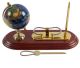 Gemstone globe in Rosewood with Lapis with extensive desk set.