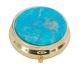 Pill, jewelry and / or ash box made of beautiful Turquoise from the U.S.A.