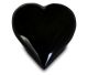 Gebogenes Herz komplett von Hand aus reinem schwarzen Onyx aus dem Süden Mexikos.