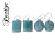 Boucles d'oreilles 925/000 fabriquées en Larimar de la République Dominicaine 