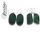 Boucles d'oreilles 925/000 fabriquées en Malachite de l'ancien Congo 