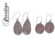 Boucles d'oreilles 925/000 fabriquées en Quartz Rose de Madagascar 