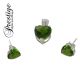 925/000 silver jewelry set with faceted Olivine (Peridot) - 