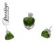 925/000 Silberschmuck, besetzt mit facettiertem Olivin (Peridot) - 