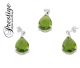 925/000 silver jewelry set (pendant & earrings) with Peridot (Olivine)