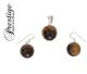 925/000 silver Tiger Eye jewelery set (earrings with pendant) from our own brand Prestige.