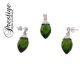 925/000 silver jewelry set (pendant & earrings) with Peridot (Olivine) from our brand Prestige.
