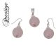 925/000 silver Rose Quartz set (pendants & earrings) from Madagascar.