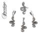 925/000 zilveren Markasiet set (oorhangers, ring en hanger) met slangen van ons merk Prestige.