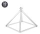 19cm crystal sound pyramid equipped with a hanging eye. Meditation tool.