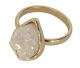 Gold 925/000 silver ring with Angel Aura in peer shaped polishing