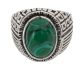 Malachiet ring uit afkomstig uit het voormalige Zaïre (Kongo) met bijzondere kleur groen.