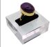 Amethyst ring “gold silver” free form, well set handicraft (The shape varies per ring, supplied in an assortment)