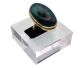 Malachite ring “gold on silver” free form, well set handicraft (The shape varies per ring, delivered assorted)