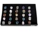25 Cactus quartz & Aura Quartz rings in luxurious velvet ring box