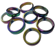 Hematite Titanium rings 100 pieces-assorted BEST SELLER! Beautiful multicolor treated Hematite ring, which can be ideally combined with all your jewelry!