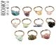 Rings with a beautiful raw gemstone incorporated, in more than 10 types.