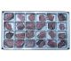 Rhodonite, assortment box with 24 pieces from Brazil